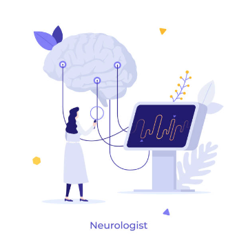 Doctor with brain scans